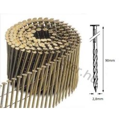 28/90 FS körtáras gépi szeg - csavart, lapos (4500 db)