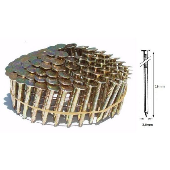 3,0/19mm körtáras zsindelyszeg (7200 db)