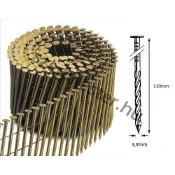 38/110 FS körtáras gépi szeg - csavart, lapos (2160 db)