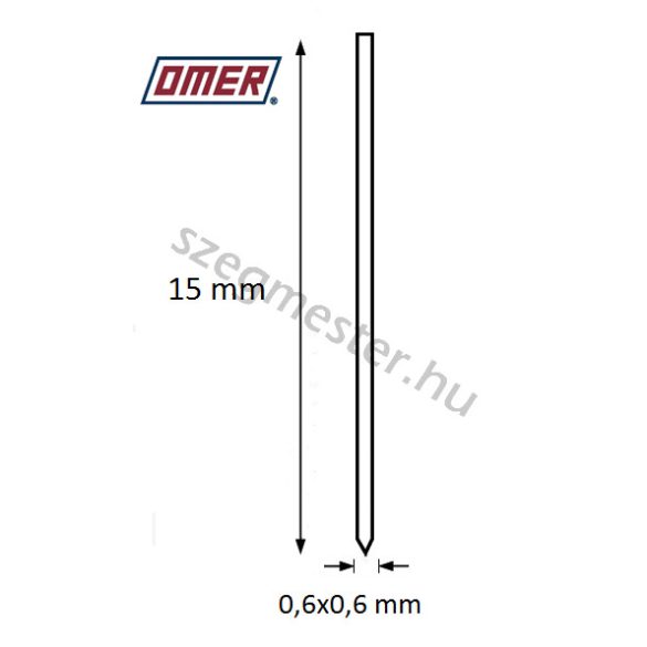 Mini-pin szeg 15mm OMER (20.000db)