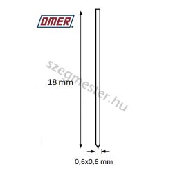 Mini-pin szeg 18mm OMER (20.000db)