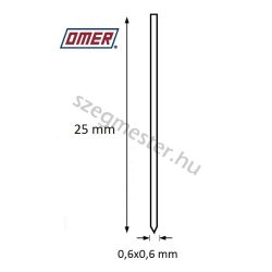 Mini-pin szeg 25mm OMER (20.000db)