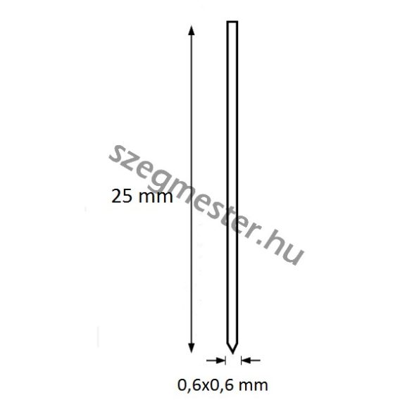 Mini-pin szeg 25mm (10.000db)