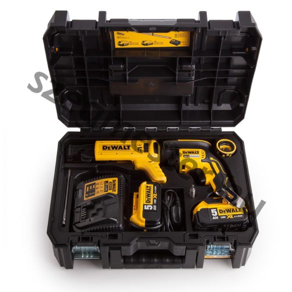 DeWALT DCF620P2K akkus gipszkarton csavarozó + adagoló előtét