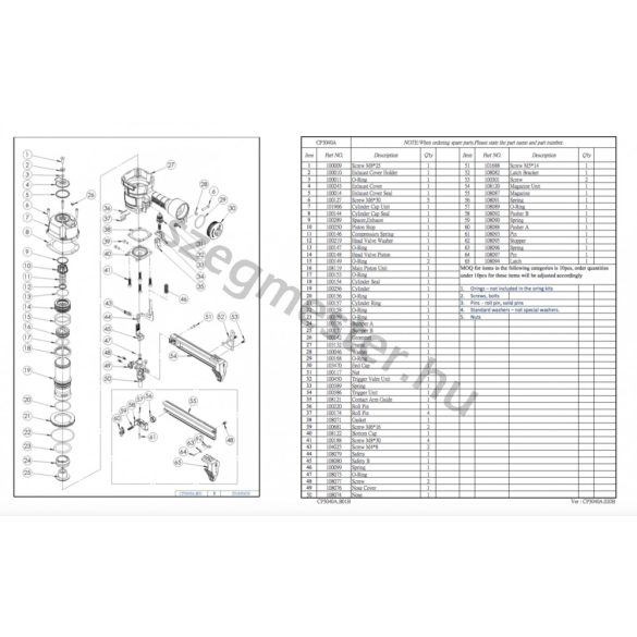 EVERWIN CP3040A betonszegező (0°) pneumatikus