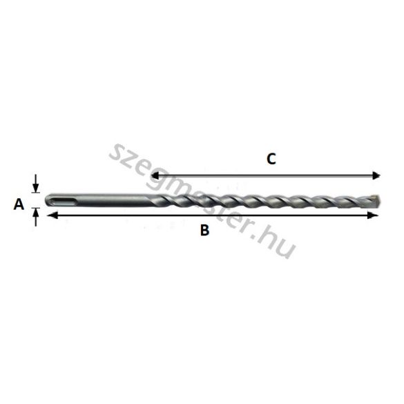 SDS-Plus Kőzetfúrószár 10x350-300mm