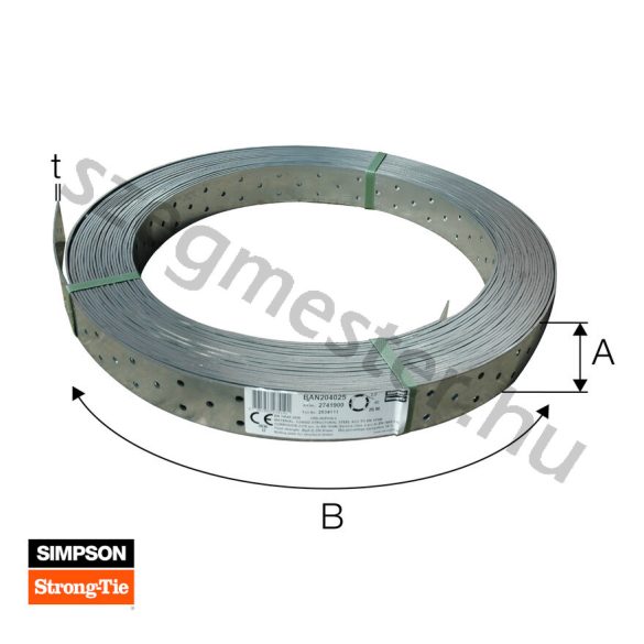 Függesztő szalag Simpson Strong-Tie 40 x 2mm x 25m (tp27419)